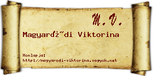 Magyaródi Viktorina névjegykártya